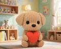Knitted Dog With Heart
