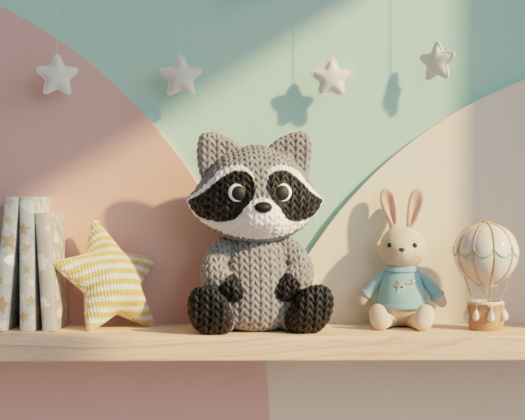 Knitted Raccoon